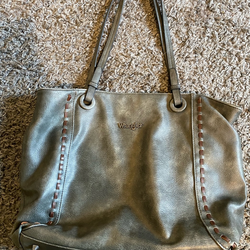 Wrangler Shimmering Silver Tote Bag